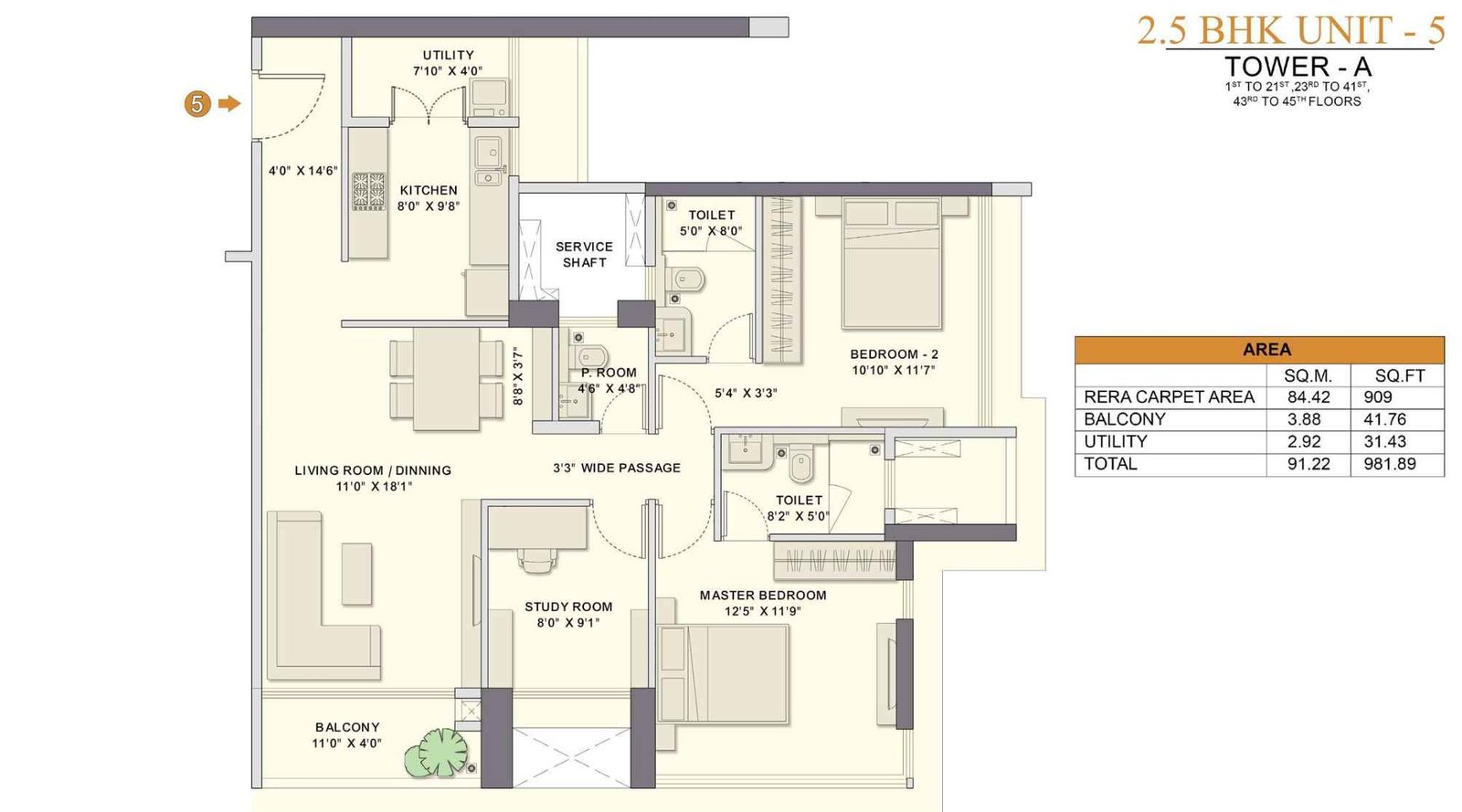 Adani- Codename- Lit-floor-2.5-BHK-Tower-A-Unit-5